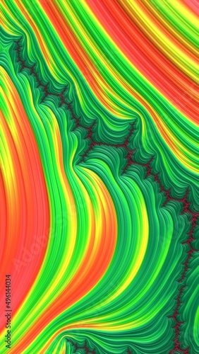 Fractal Graphical Abstract Painting Art Background Texture,Colorful Geometrical Artwork Poster,Modern Conceptual Print,3D Rendering,Illustration