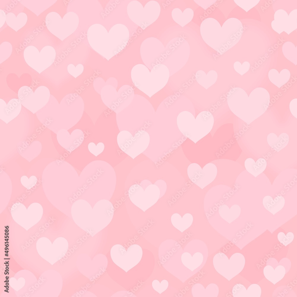 Vector hearts seamless background