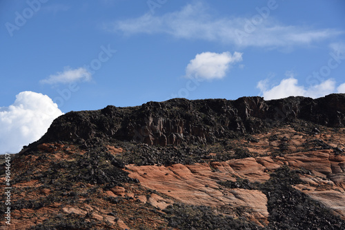 Utah- Beautifully Colorful Panoramic Landscape of Volcanic Hills