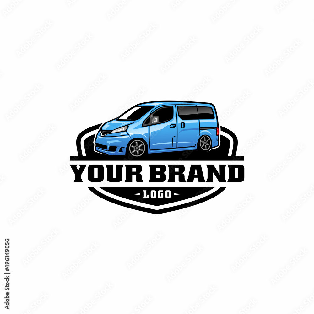 van car illustration logo vector