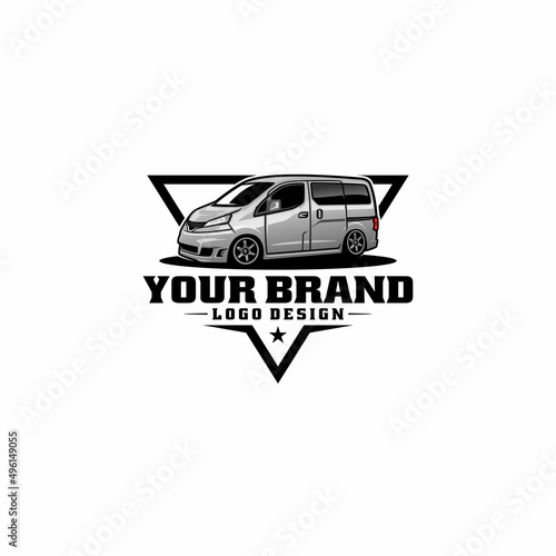 van car illustration logo vector