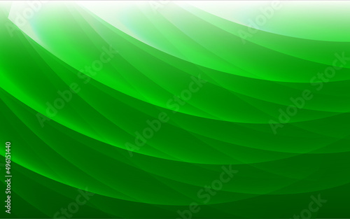 Elegant green abstract background with shiny wave. Abstract gradient green background vector with shiny shapes.