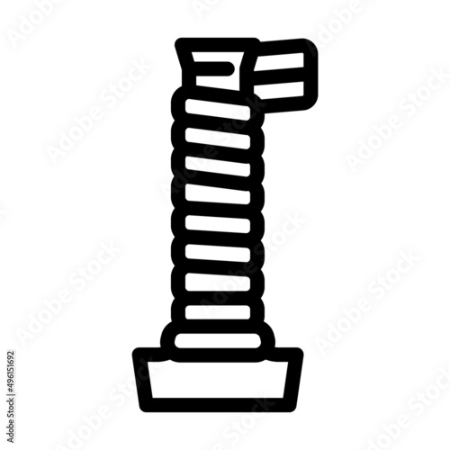 winding on handle line icon vector. winding on handle sign. isolated contour symbol black illustration