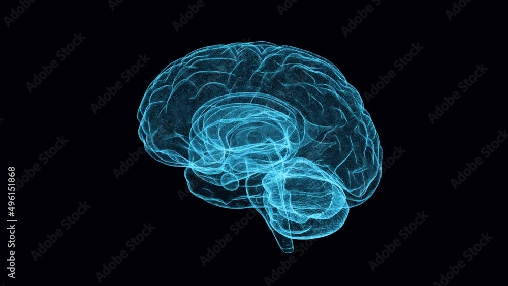 Flying inside Artificial Intelligence Digital Brain bid Data 4k ...
