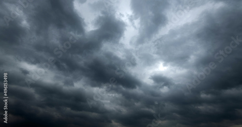 Dramatic sky with dark clouds