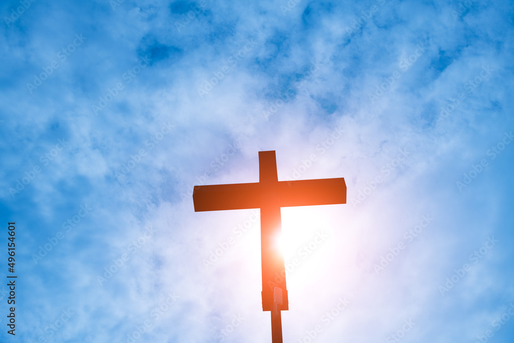 A cross under the blue sky A cross under the blue sky
