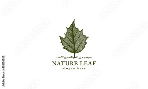 natural and organic logo modern design. Natural logo for branding, corporate identity and business card