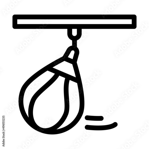 pear for exercising line icon vector. pear for exercising sign. isolated contour symbol black illustration