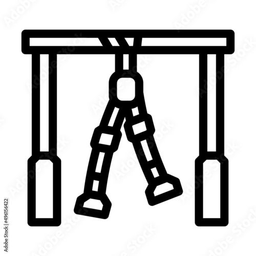 loops trx sport equipment line icon vector. loops trx sport equipment sign. isolated contour symbol black illustration