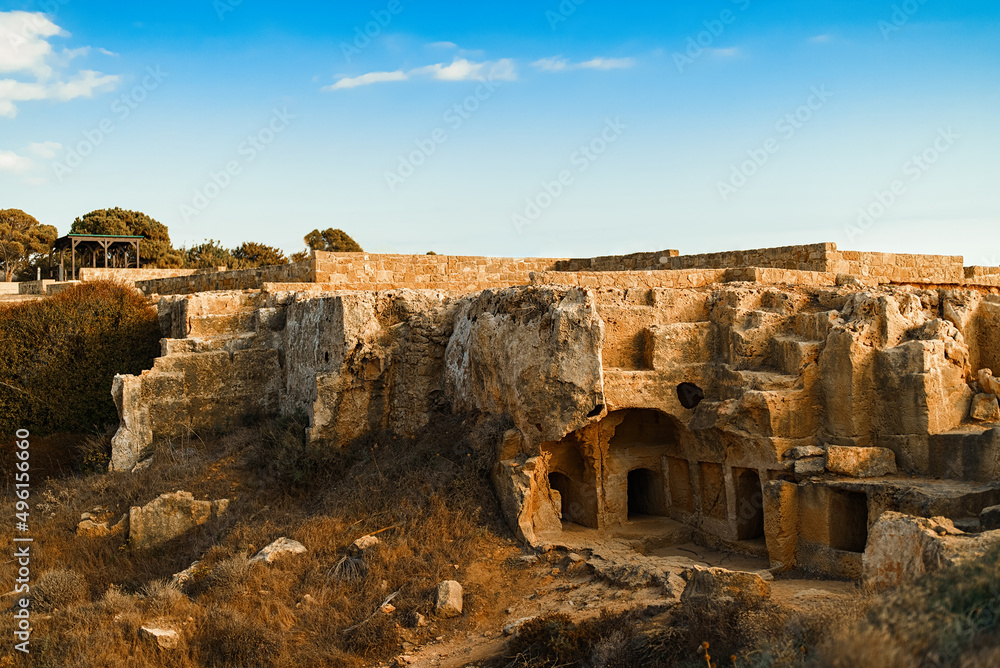 Tombs of the Kings in Paphos city in Cyprus.