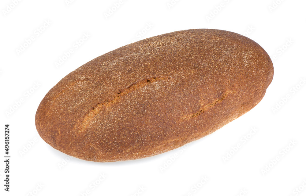 Rye bread slices isolated on white background Rye bread slices isolated on white background