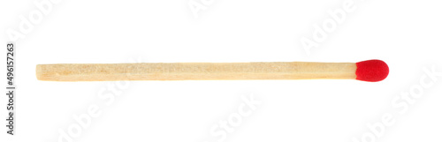 wooden match isolated on white background