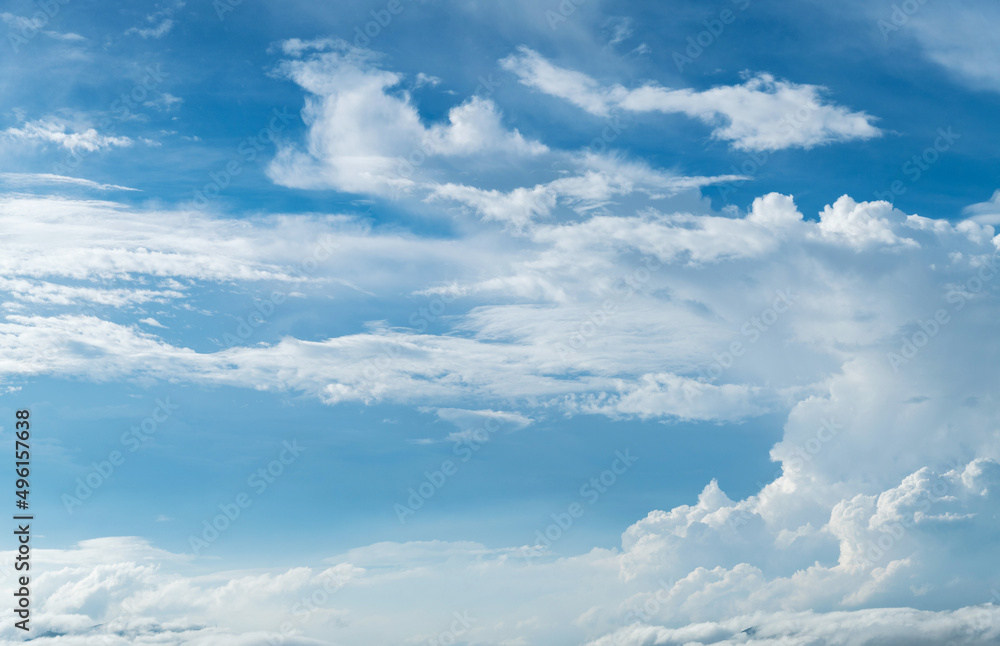 Blue sky with white clouds