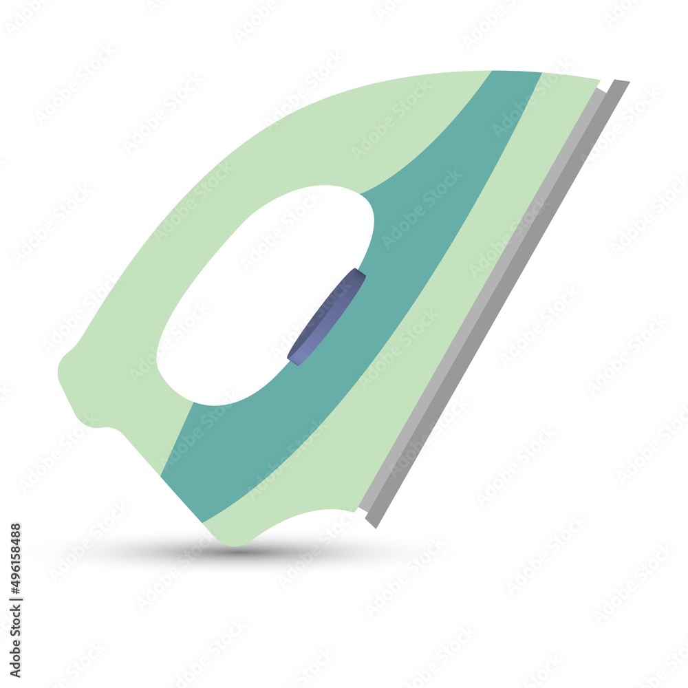 Green iron on white background, conceptual vector Green iron on white background, conceptual vector