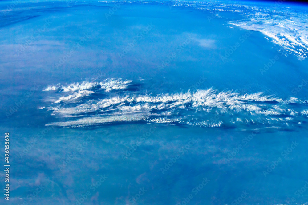 beautiful cloud formations in planet earth. digital enhancement. elements by nasa