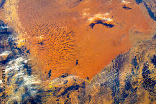 Fototapeta Naklejka Na Ścianę i Meble -  Beauty of desert areas. digital enhancement. elements by nasa
