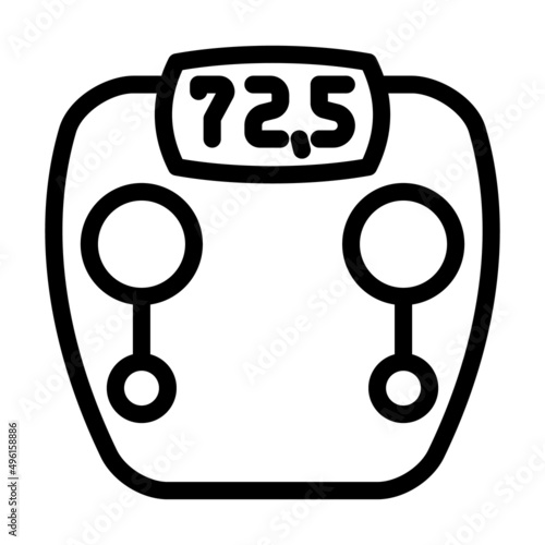 scale device line icon vector. scale device sign. isolated contour symbol black illustration