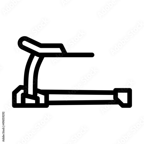treadmill sport equipment line icon vector. treadmill sport equipment sign. isolated contour symbol black illustration