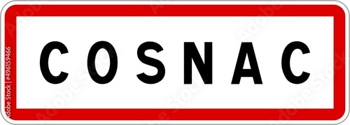 Panneau entr  e ville agglom  ration Cosnac   Town entrance sign Cosnac