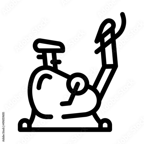 bike sportive equipment line icon vector. bike sportive equipment sign. isolated contour symbol black illustration