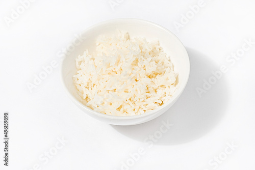 jasmine rice in bowl , top view