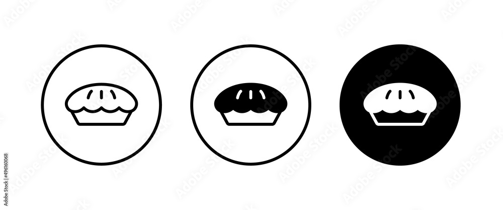 pie icon button, vector, sign, symbol, logo, illustration, editable stroke, flat design style isolated on white food icons pie icon button, vector, sign, symbol, logo, illustration, editable stroke, flat design style isolated on white food icons