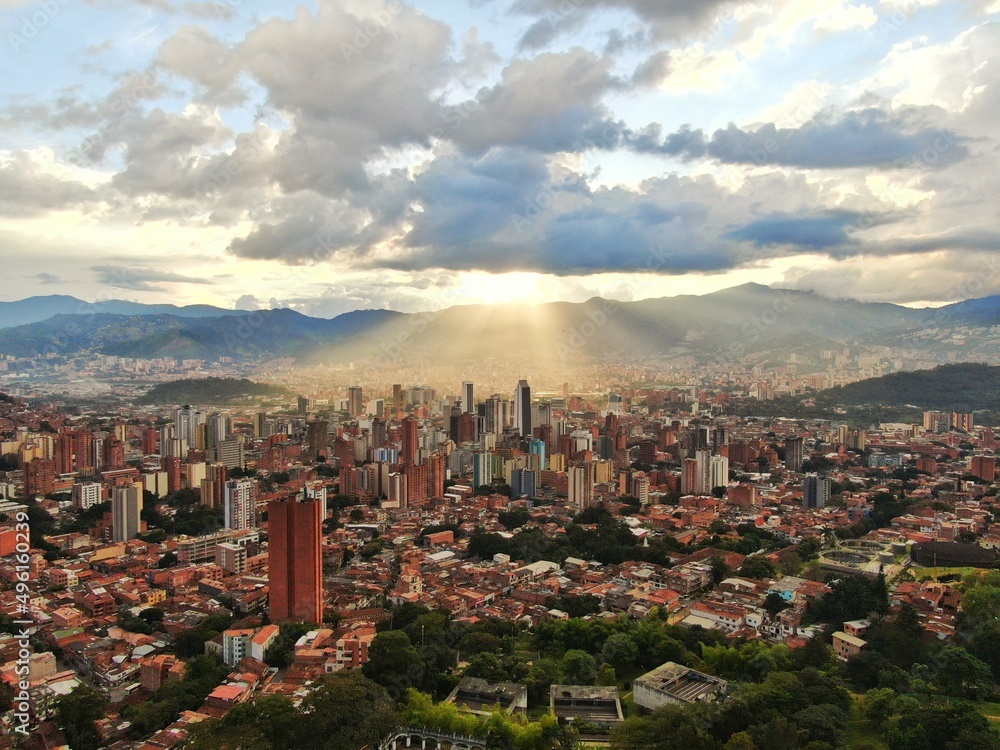 Naklejka premium medellin-colombia