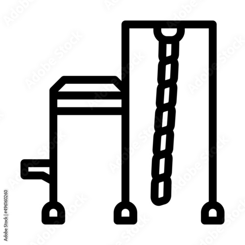 workout fitness line icon vector. workout fitness sign. isolated contour symbol black illustration