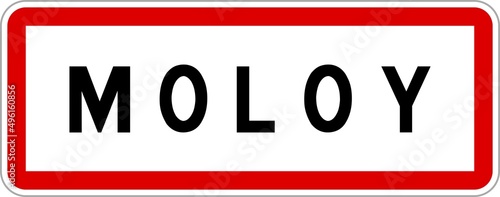 Panneau entrée ville agglomération Moloy / Town entrance sign Moloy photo