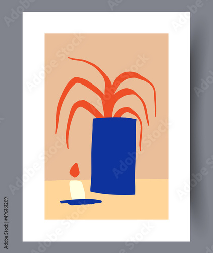 Scandinavian abstract vector print set.