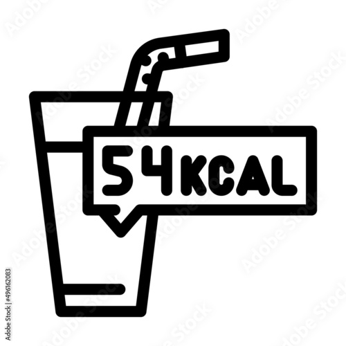 diet drink line icon vector. diet drink sign. isolated contour symbol black illustration