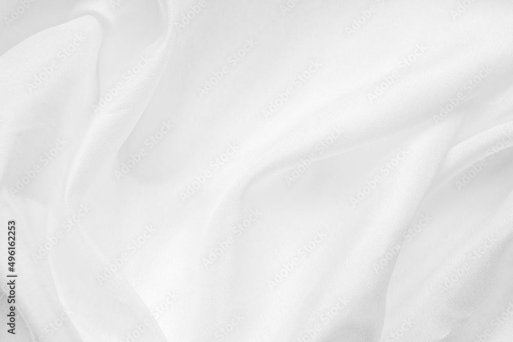 Abstract white fabric with soft wave texture background Abstract white fabric with soft wave texture background