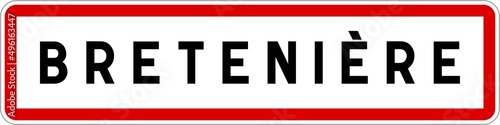 Panneau entr  e ville agglom  ration Breteni  re   Town entrance sign Breteni  re