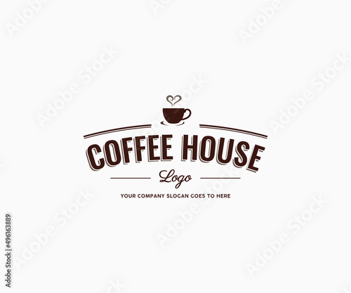 Coffee logo design. Coffee icon, and graphics. Tea logo design.
