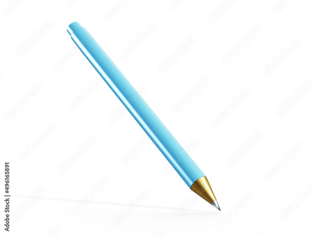 Ball pen mockup isolated on white background - 3d render