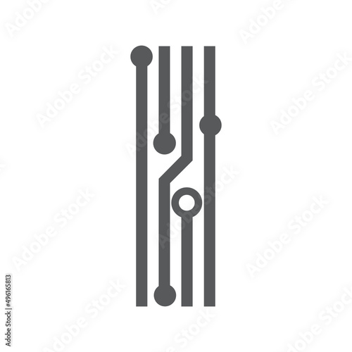 digital letter i