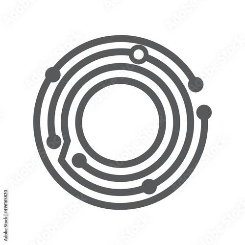 digital letter o