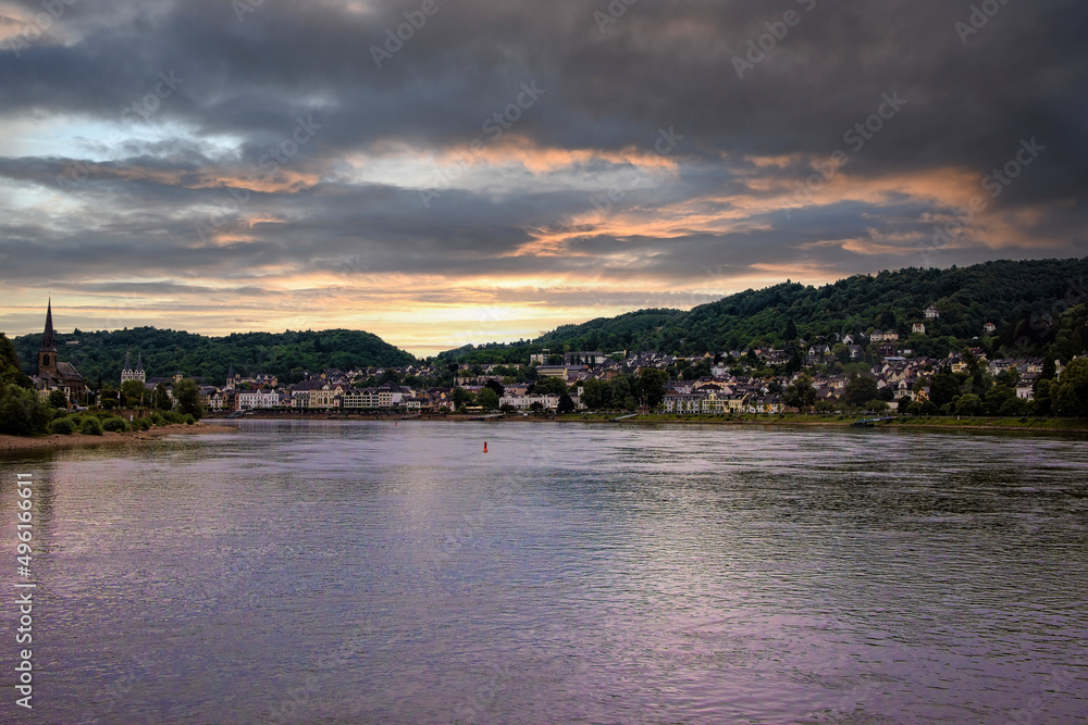 Small quaint villages on the shoreline of the Rhine River