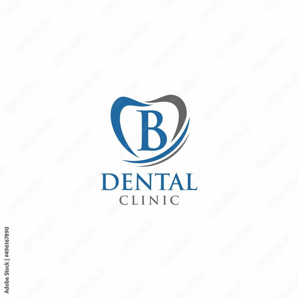 Obraz premium LETTER DENTAL SMILE LOGO DESIGN