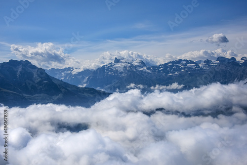 Fototapeta Naklejka Na Ścianę i Meble -  Swiss Alps Above the Clouds