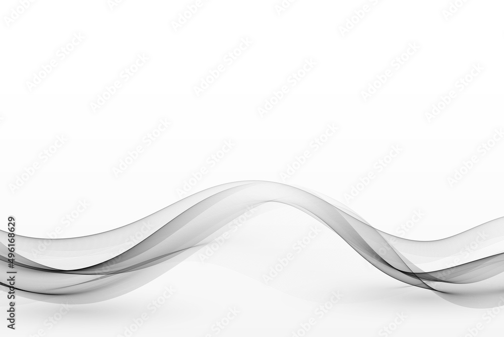 Gray transparent wave flow on white background Design element for poster, background, cover, banner. Gray transparent wave flow on white background Design element for poster, background, cover, banner.