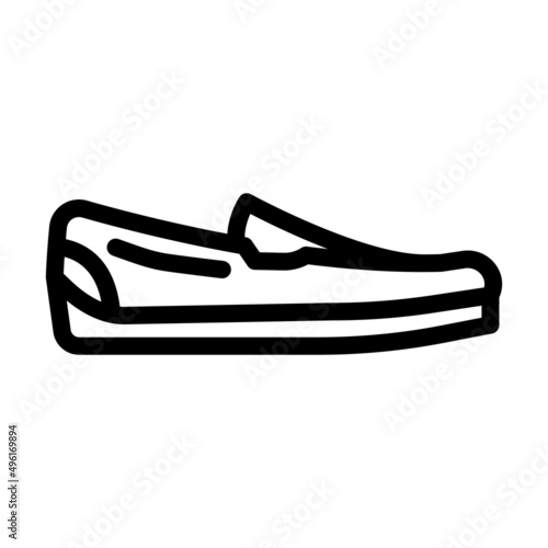 moccasins line icon vector. moccasins sign. isolated contour symbol black illustration