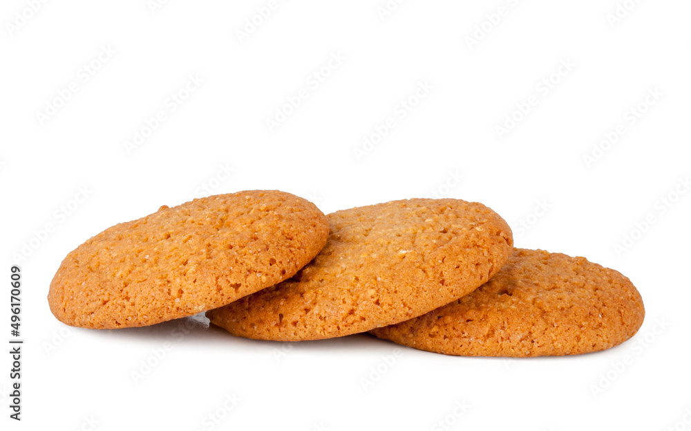 Oatmeal cookies isolated on white background Oatmeal cookies isolated on white background