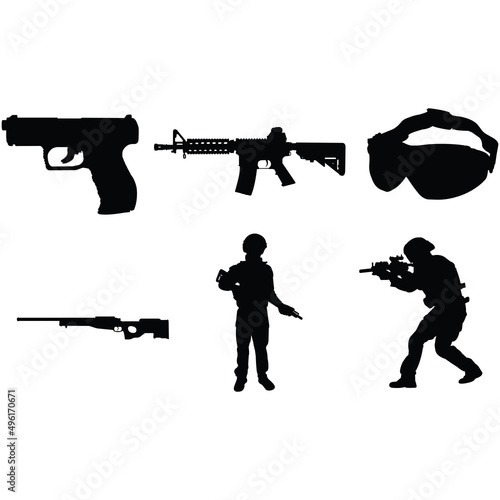 Airsoft Silhouette Vector