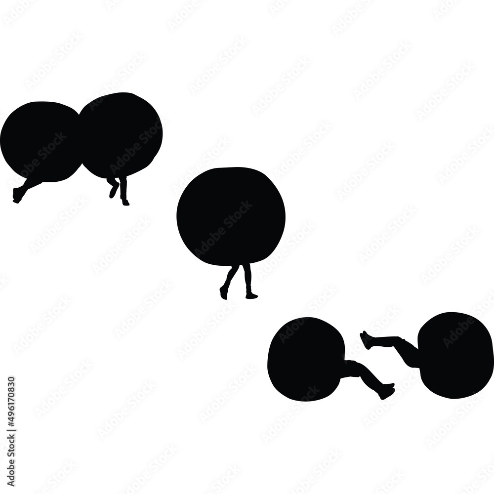 Bubble Soccer Silhouette Vector Stock Vector Adobe Stock