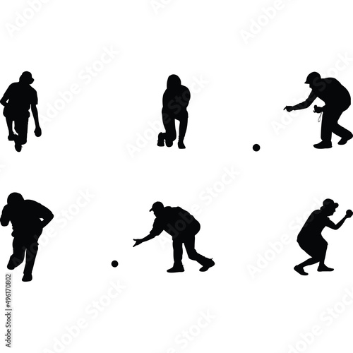 Bocce ball Silhouette Vector