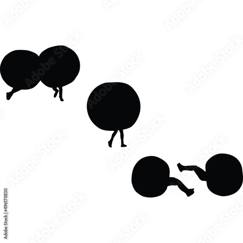 Bubble Soccer Silhouette Vector