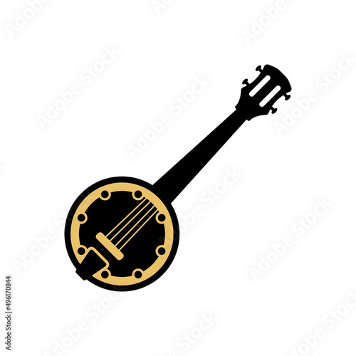 banjo logo icon design template vector