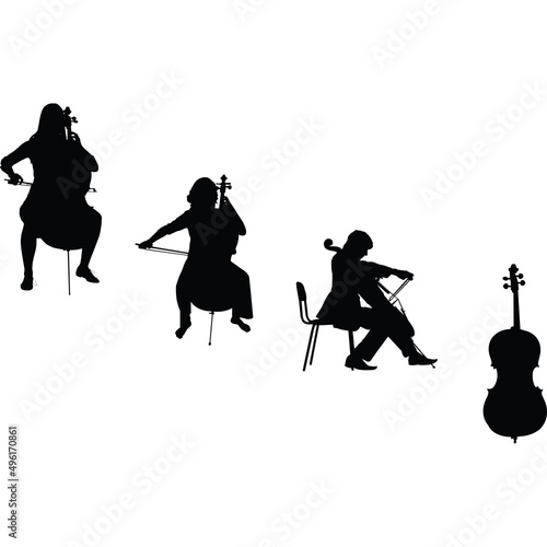 Cello Silhouette Vector