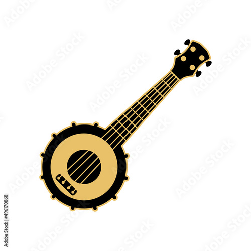 banjo logo icon design template vector